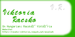 viktoria racsko business card